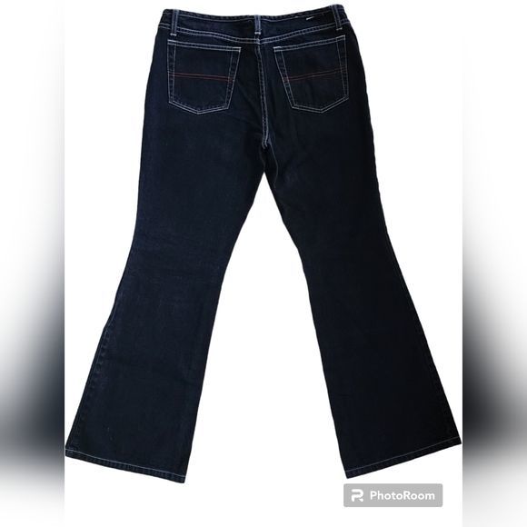 Tommy Hilfiger Dark Wash Flare Bottom Jeans EUC Size 11 - Picture 3 of 4